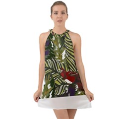 Hawaii T- Shirt Hawaii Pattern Garden T- Shirt Halter Tie Back Chiffon Dress by maxcute