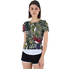 Hawaii T- Shirt Hawaii Pattern Garden T- Shirt Back Cut Out Sport Tee by maxcute