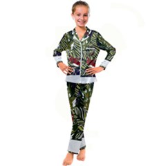 Hawaii T- Shirt Hawaii Pattern Garden T- Shirt Kid s Satin Long Sleeve Pajamas Set by maxcute