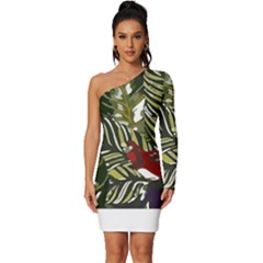 Hawaii T- Shirt Hawaii Pattern Garden T- Shirt Long Sleeve One Shoulder Mini Dress by maxcute