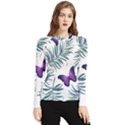 Hawaii T- Shirt Hawaii Peacock Pattern T- Shirt Women s Long Sleeve Rash Guard View1