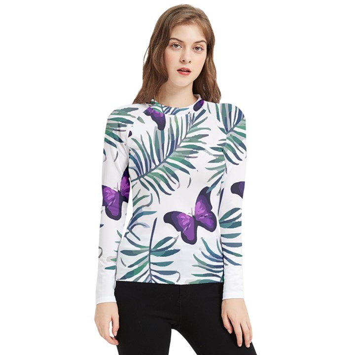 Hawaii T- Shirt Hawaii Peacock Pattern T- Shirt Women s Long Sleeve Rash Guard