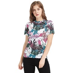 Hawaii T- Shirt Hawaii Quater Pattern T- Shirt Women s Short Sleeve Rash Guard by maxcute