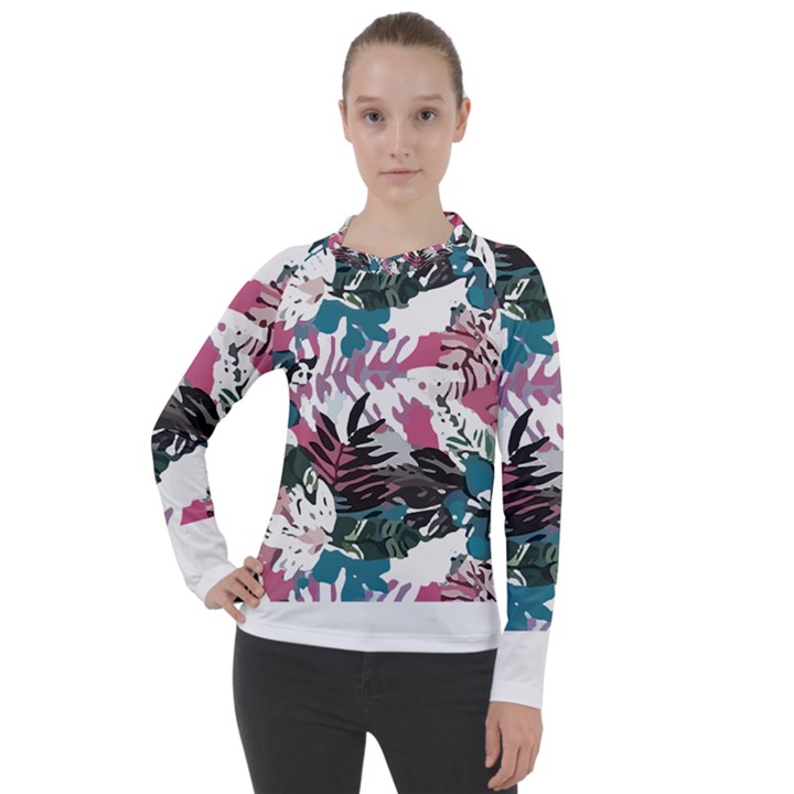 Hawaii T- Shirt Hawaii Quater Pattern T- Shirt Women s Pique Long Sleeve Tee