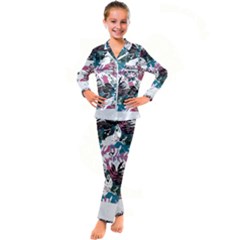 Hawaii T- Shirt Hawaii Quater Pattern T- Shirt Kid s Satin Long Sleeve Pajamas Set by maxcute