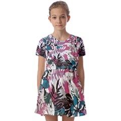 Hawaii T- Shirt Hawaii Quater Pattern T- Shirt Kids  Short Sleeve Pinafore Style Dress