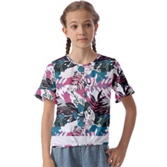 Hawaii T- Shirt Hawaii Quater Pattern T- Shirt Kids  Cuff Sleeve Scrunch Bottom Tee