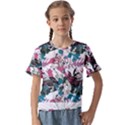 Hawaii T- Shirt Hawaii Quater Pattern T- Shirt Kids  Cuff Sleeve Scrunch Bottom Tee View1