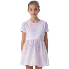 Hawaii T- Shirt Hawaii Shrimp Flowers T- Shirt Kids  Short Sleeve Pinafore Style Dress