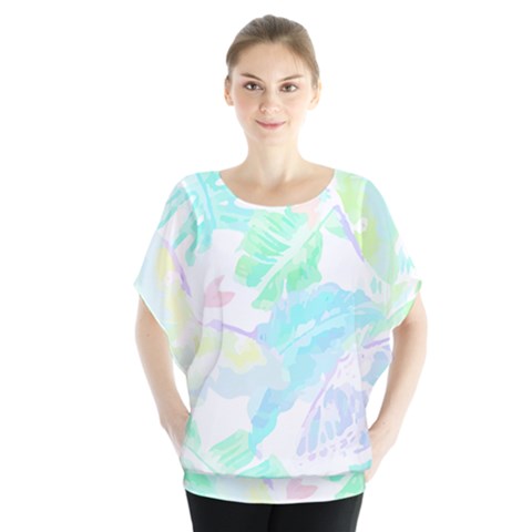 Hawaii T- Shirt Hawaii Sole Flowers T- Shirt Batwing Chiffon Blouse by maxcute