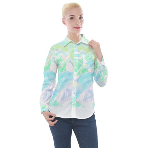 Hawaii T- Shirt Hawaii Sole Flowers T- Shirt Women s Long Sleeve Pocket Shirt by maxcute