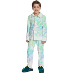 Hawaii T- Shirt Hawaii Sole Flowers T- Shirt Kids  Long Sleeve Velvet Pajamas Set