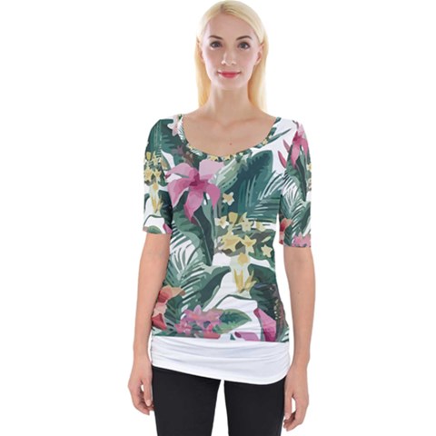 Hawaii T- Shirt Hawaii Souls Pattern T- Shirt Wide Neckline Tee by maxcute