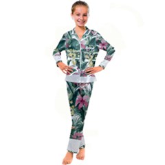 Hawaii T- Shirt Hawaii Souls Pattern T- Shirt Kid s Satin Long Sleeve Pajamas Set by maxcute