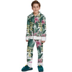 Hawaii T- Shirt Hawaii Souls Pattern T- Shirt Kids  Long Sleeve Velvet Pajamas Set by maxcute