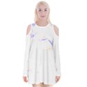 Hawaii T- Shirt Hawaii Summer Creative T- Shirt Velvet Long Sleeve Shoulder Cutout Dress View1