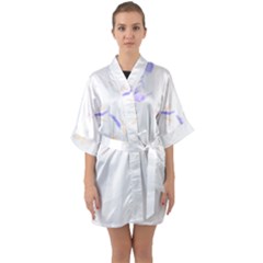 Hawaii T- Shirt Hawaii Summer Creative T- Shirt Half Sleeve Satin Kimono  by maxcute