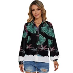 Hawaii T- Shirt Hawaii Trend Garden T- Shirt Women s Long Sleeve Button Down Shirt