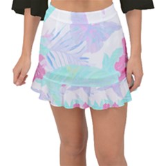 Hawaii T- Shirt Hawaii Umbelifloral Pattern T- Shirt Fishtail Mini Chiffon Skirt