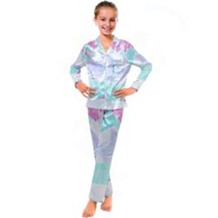 Hawaii T- Shirt Hawaii Umbelifloral Pattern T- Shirt Kid s Satin Long Sleeve Pajamas Set by maxcute