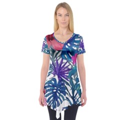 Hawaii T- Shirt Hawaii Valley Garden T- Shirt Short Sleeve Tunic  by maxcute