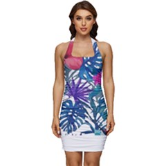 Hawaii T- Shirt Hawaii Valley Garden T- Shirt Sleeveless Wide Square Neckline Ruched Bodycon Dress by maxcute