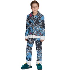 Hawaii T- Shirt Hawaii Vanilla Flowers T- Shirt Kids  Long Sleeve Velvet Pajamas Set