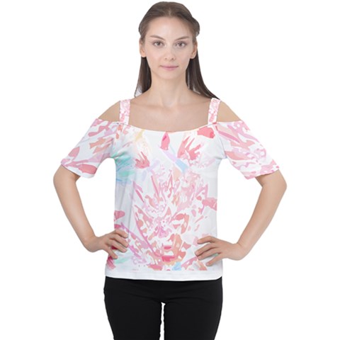 Hawaii T- Shirt Hawaii Waterfall Flowers T- Shirt Cutout Shoulder Tee by maxcute