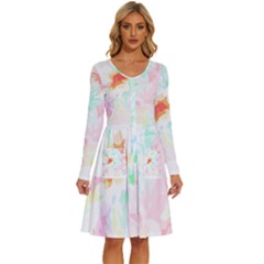 Hawaii T- Shirt Hawaii Wax Flowers T- Shirt Long Sleeve Dress With Pocket