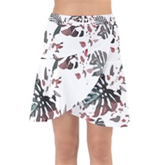 Hawaii T- Shirt Hawaii White Flowers T- Shirt Wrap Front Skirt by maxcute