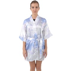 Hawaii T- Shirt Hawaii Woods Kisses T- Shirt Half Sleeve Satin Kimono  by maxcute