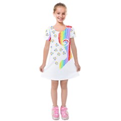 Heart Design T- Shirtheart T- Shirt (1) Kids  Short Sleeve Velvet Dress by maxcute