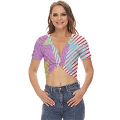 Heart Design T- Shirtheart T- Shirt (2) Twist Front Crop Top by maxcute