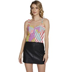 Heart Design T- Shirtheart T- Shirt (2) Flowy Camisole Tie Up Top