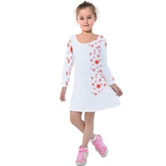 Heart Design T- Shirtheart T- Shirt Kids  Long Sleeve Velvet Dress by maxcute