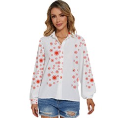 Heart Design T- Shirtheart T- Shirt Women s Long Sleeve Button Down Shirt