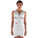 Hello Spring T- Shirt Happy Spring Yall Flowers Bloom Floral First Day Of Spring T- Shirt Wrap Front Bodycon Dress View1