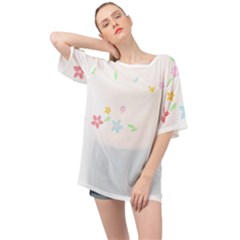 Hello Spring T- Shirt Happy Spring Yall Flowers Bloom Floral First Day Of Spring T- Shirt Oversized Chiffon Top by maxcute