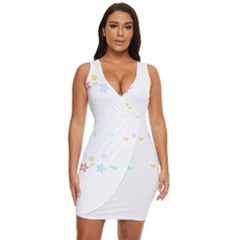 Hello Spring T- Shirt Happy Spring Yall Flowers Bloom Floral First Day Of Spring T- Shirt Draped Bodycon Dress by maxcute