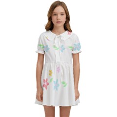 Hello Spring T- Shirt Happy Spring Yall Flowers Bloom Floral First Day Of Spring T- Shirt Kids  Sweet Collar Dress by maxcute