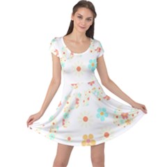 Hello Spring T- Shirt Hello Spring Trendy Easter Daisy Flower Cute Floral Pattern 3 Cap Sleeve Dress by maxcute