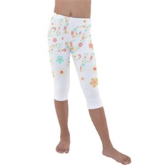 Hello Spring T- Shirt Hello Spring Trendy Easter Daisy Flower Cute Floral Pattern 3 Kids  Lightweight Velour Capri Leggings  by maxcute