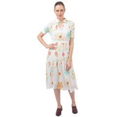 Hello Spring T- Shirt Hello Spring Trendy Easter Daisy Flower Cute Floral Pattern 3 Keyhole Neckline Chiffon Dress by maxcute