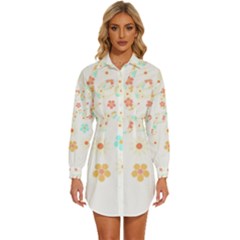 Hello Spring T- Shirt Hello Spring Trendy Easter Daisy Flower Cute Floral Pattern 3 Womens Long Sleeve Shirt Dress