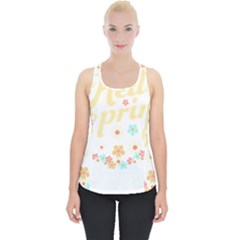 Hello Spring T- Shirt Hello Spring Trendy Easter Daisy Flower Cute Floral Pattern T- Shirt Piece Up Tank Top by maxcute