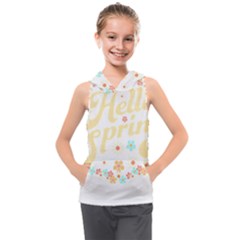 Hello Spring T- Shirt Hello Spring Trendy Easter Daisy Flower Cute Floral Pattern T- Shirt Kids  Sleeveless Hoodie by maxcute