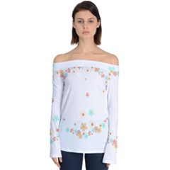 Hello Spring T- Shirt Hello Spring Trendy Easter Daisy Flower Cute Floral Pattern Off Shoulder Long Sleeve Top by maxcute