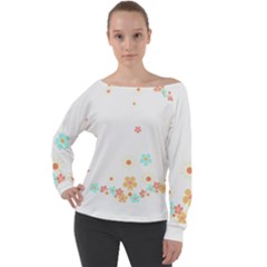 Hello Spring T- Shirt Hello Spring Trendy Easter Daisy Flower Cute Floral Pattern Off Shoulder Long Sleeve Velour Top by maxcute