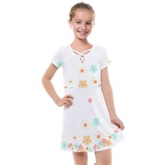 Hello Spring T- Shirt Hello Spring Trendy Easter Daisy Flower Cute Floral Pattern Kids  Cross Web Dress by maxcute