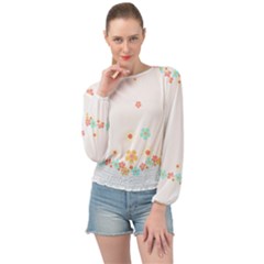 Hello Spring T- Shirt Hello Spring Trendy Easter Daisy Flower Cute Floral Pattern Banded Bottom Chiffon Top by maxcute